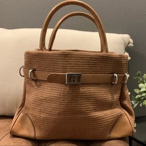 Etienne Aigner Woven Straw bag.